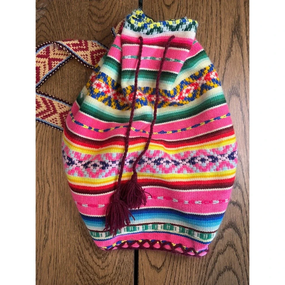 Bluma Project Backpack Women's Peru Drawstring‎ Bag Spring Statement